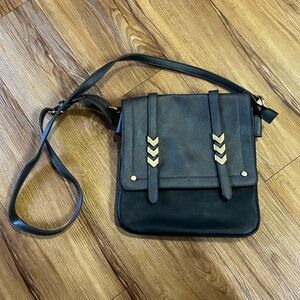 Black Leather Crossbody Bag